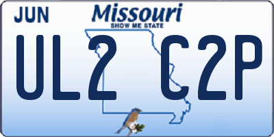 MO license plate UL2C2P