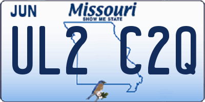 MO license plate UL2C2Q
