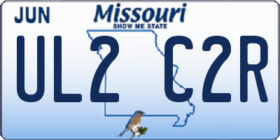MO license plate UL2C2R