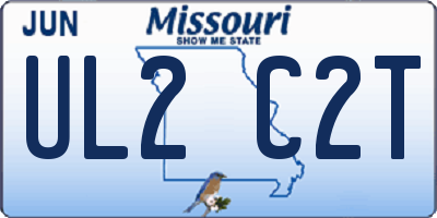 MO license plate UL2C2T