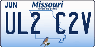 MO license plate UL2C2V