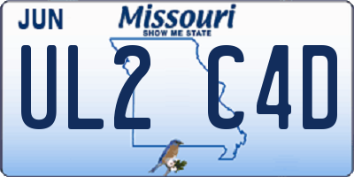 MO license plate UL2C4D