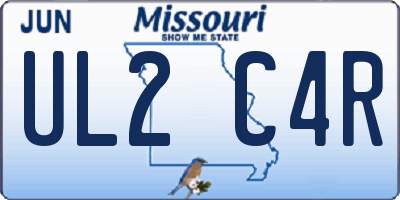 MO license plate UL2C4R