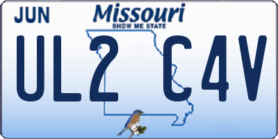 MO license plate UL2C4V