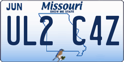 MO license plate UL2C4Z