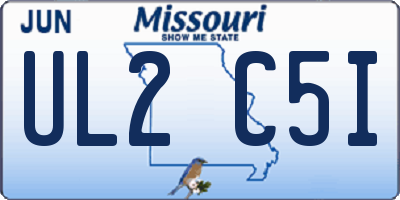 MO license plate UL2C5I