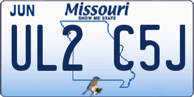MO license plate UL2C5J