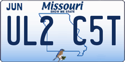 MO license plate UL2C5T