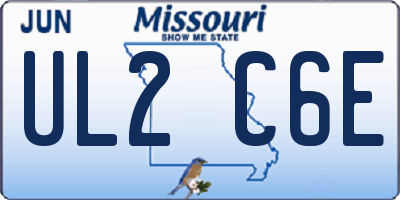 MO license plate UL2C6E