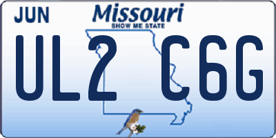 MO license plate UL2C6G