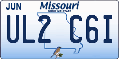 MO license plate UL2C6I