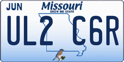 MO license plate UL2C6R