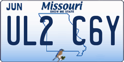 MO license plate UL2C6Y