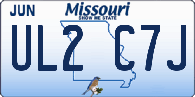 MO license plate UL2C7J