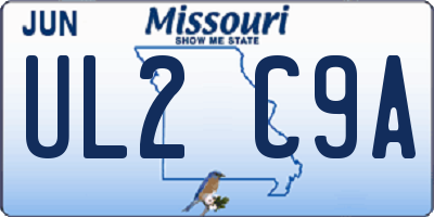 MO license plate UL2C9A
