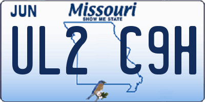 MO license plate UL2C9H