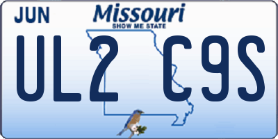 MO license plate UL2C9S