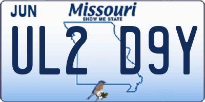 MO license plate UL2D9Y