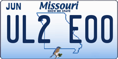 MO license plate UL2E0O