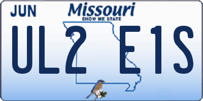 MO license plate UL2E1S