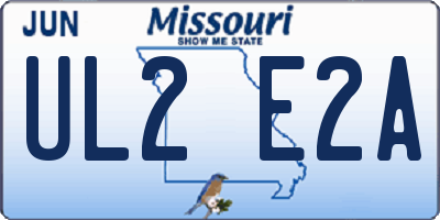 MO license plate UL2E2A