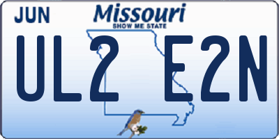 MO license plate UL2E2N