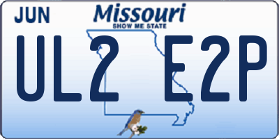MO license plate UL2E2P