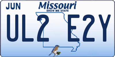 MO license plate UL2E2Y