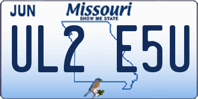 MO license plate UL2E5U