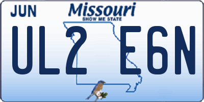 MO license plate UL2E6N