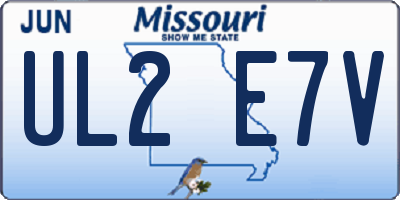 MO license plate UL2E7V