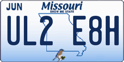MO license plate UL2E8H