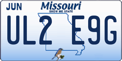 MO license plate UL2E9G