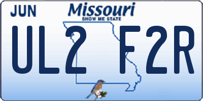 MO license plate UL2F2R