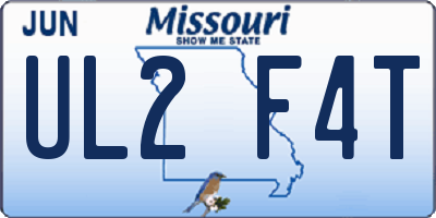 MO license plate UL2F4T