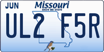 MO license plate UL2F5R
