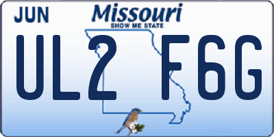 MO license plate UL2F6G