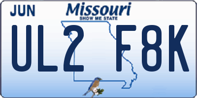 MO license plate UL2F8K