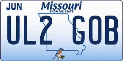 MO license plate UL2G0B