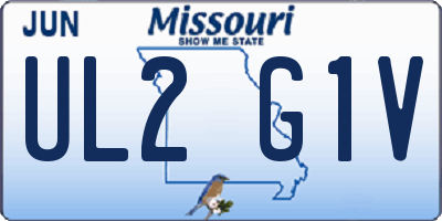 MO license plate UL2G1V