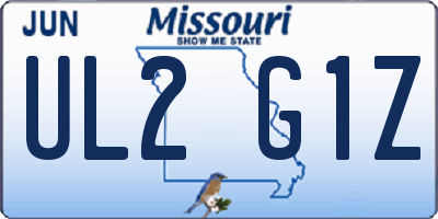 MO license plate UL2G1Z