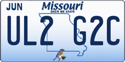 MO license plate UL2G2C