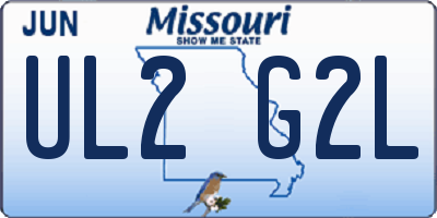 MO license plate UL2G2L