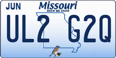MO license plate UL2G2Q