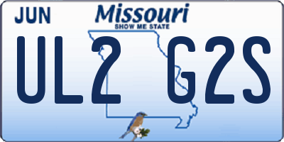 MO license plate UL2G2S