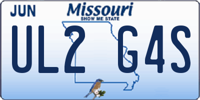 MO license plate UL2G4S