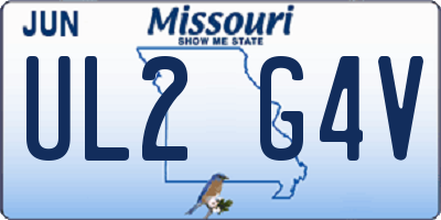 MO license plate UL2G4V