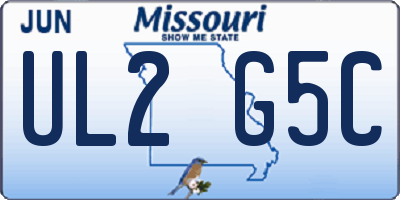 MO license plate UL2G5C