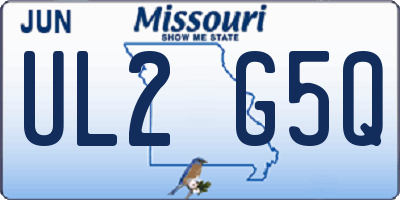 MO license plate UL2G5Q