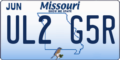 MO license plate UL2G5R
